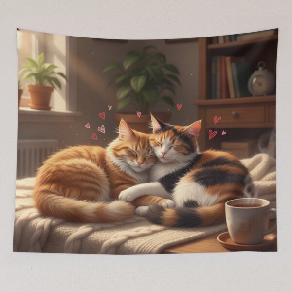 Item preview, Cozy Morning Cuddles Cat Love designed and sold by PrintBreeze.