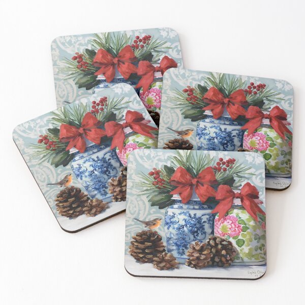 Item preview, Chinoiserie Christmas Still Life designed and sold by SophieClimaArt.