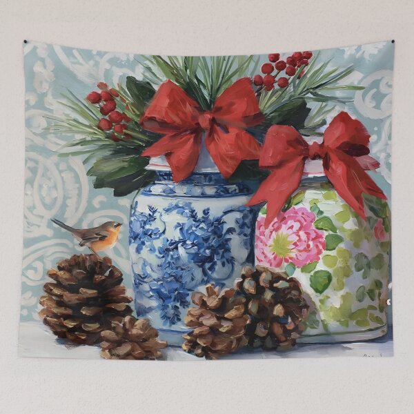 Item preview, Chinoiserie Christmas Still Life designed and sold by SophieClimaArt.