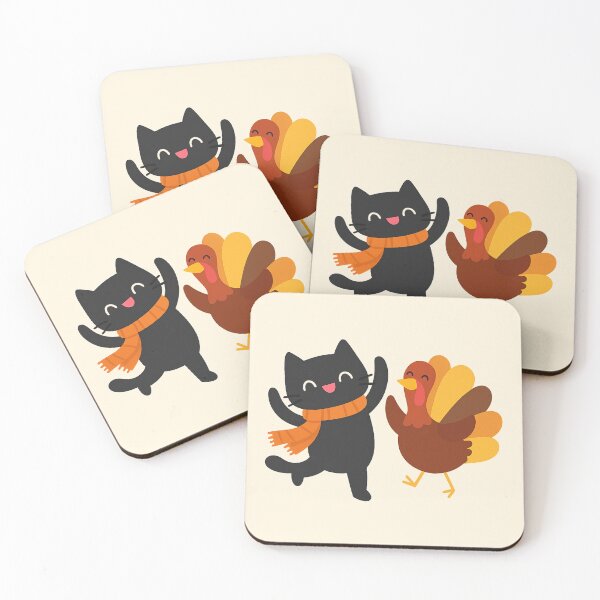 Item preview, Friendly Dance: Cat and Turkey designed and sold by Cat-loveparttime.