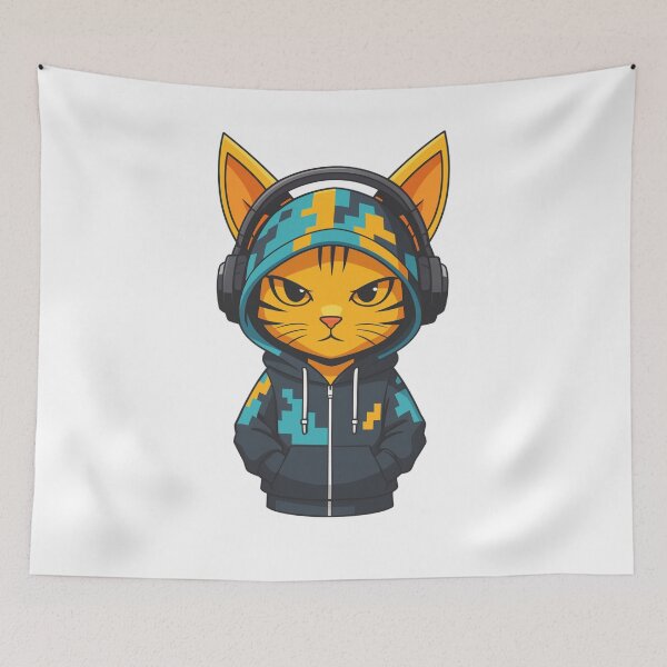 Item preview, HipHop Kitty: The Coolest Cat in Town designed and sold by ArtesioByZaber.