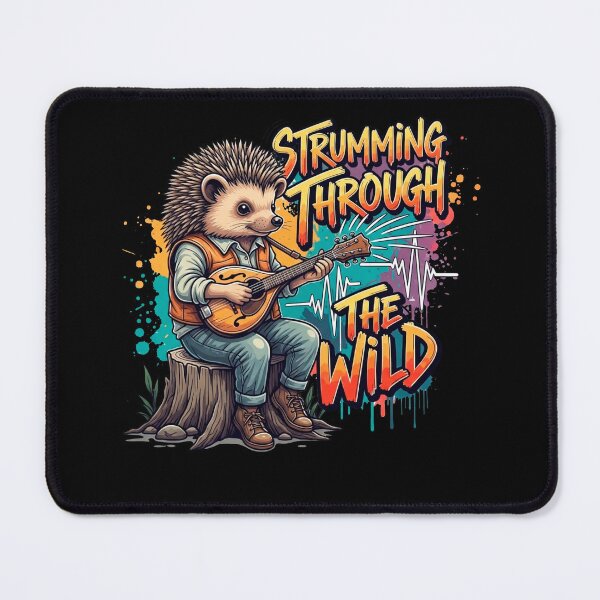 Item preview, Graffiti Cartoon Hedgehog Playing Mandolin designed and sold by SholoStudio.