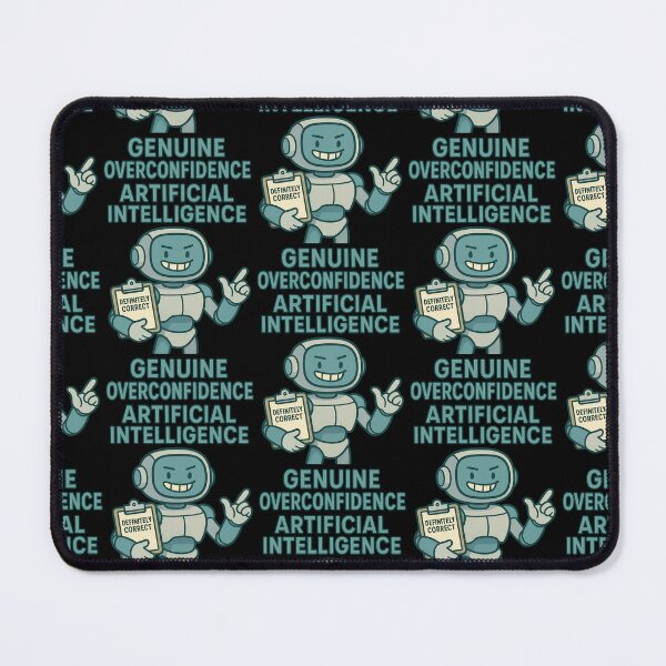 Item preview, Artificial Intelligence Genuine Overconfidence Funny Robot Design designed and sold by TeeTimeTreasure.