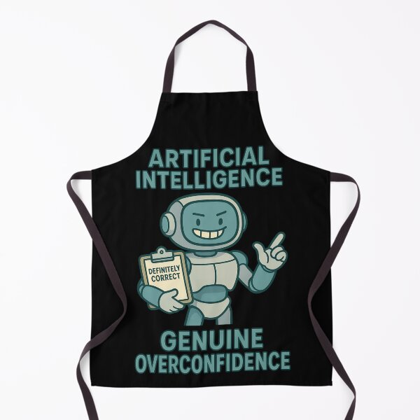 Item preview, Artificial Intelligence Genuine Overconfidence Funny Robot Design designed and sold by TeeTimeTreasure.