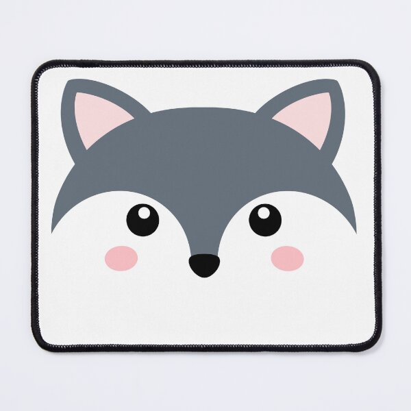 Item preview, Cute Kawaii Grey Fox Face designed and sold by Kate27sun.