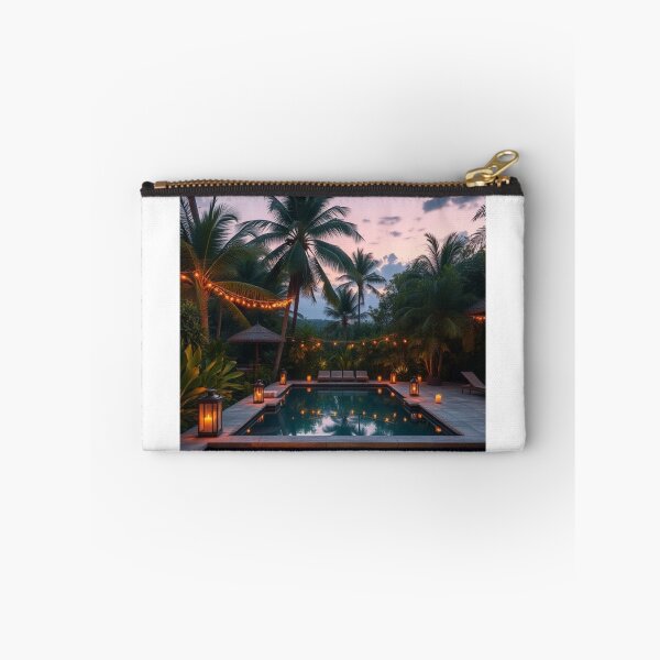 Item preview, Tropical Night Glow | Sunset Poolside Relaxation designed and sold by Vida e Arte.