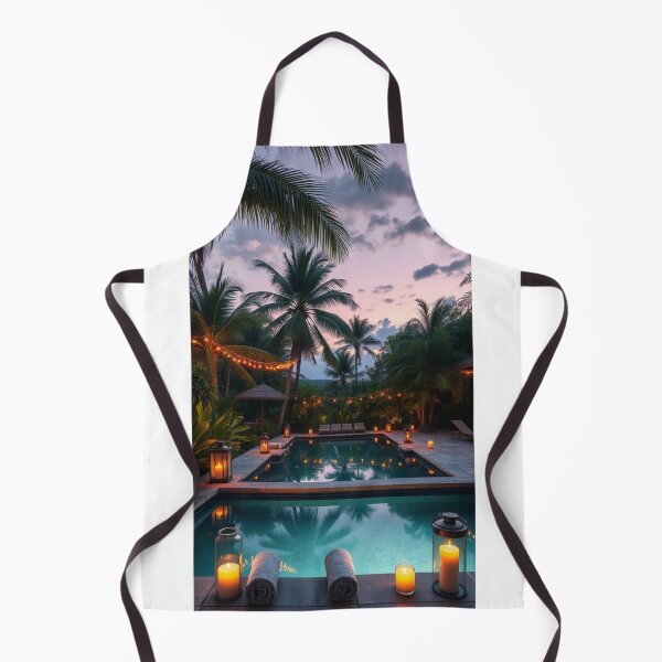 Item preview, Tropical Night Glow | Sunset Poolside Relaxation designed and sold by Vida e Arte.