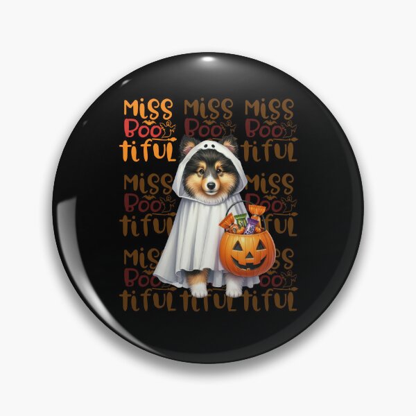 Item preview, Collie Miss Boo tiful Ghost Sheltie for Halloween and for Candy Lovers designed and sold by Polarctica.