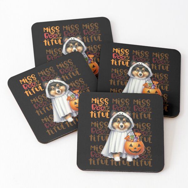 Item preview, Collie Miss Boo tiful Ghost Sheltie for Halloween and for Candy Lovers designed and sold by Polarctica.