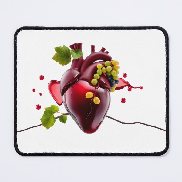 Item preview, Vino Cardia: Conceptual Heart with Grapes and Red Wine Splash designed and sold by Maldives-Art.