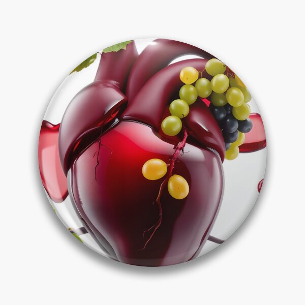 Item preview, Vino Cardia: Conceptual Heart with Grapes and Red Wine Splash designed and sold by Maldives-Art.