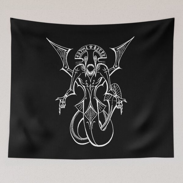Item preview, Aquatic monster mural (Black line) designed and sold by Solistine-.