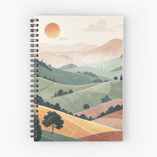 Artikelvorschau, Moderne minimalistische Landschaftsgestaltung – Abstrakte Naturhügel und Sonnenkunst entworfen und verkauft von NoctaHike.