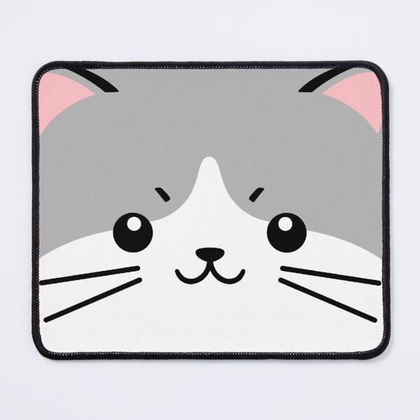 Item preview, Cute Kawaii White Grey Cat Face designed and sold by Kate27sun.