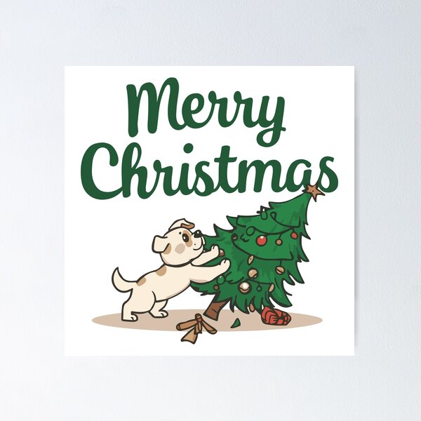 Item preview, Funny Puppy Christmas Tree Design designed and sold by DavidTeeStudio.