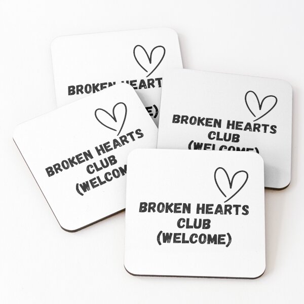 Item preview, Broken Hearts Club Welcome Funny Heartbreak Support Group Anti Valentine Gift Funny Message designed and sold by EasyStudio.