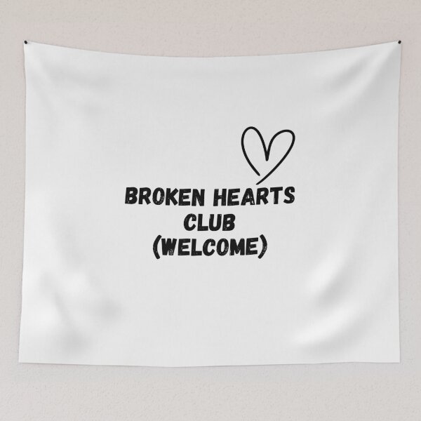 Item preview, Broken Hearts Club Welcome Funny Heartbreak Support Group Anti Valentine Gift Funny Message designed and sold by EasyStudio.