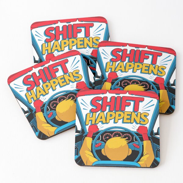 Item preview, Shift Happens – Funny Stick Figure Car Design for Car Lovers & Drivers designed and sold by LOLbySA.