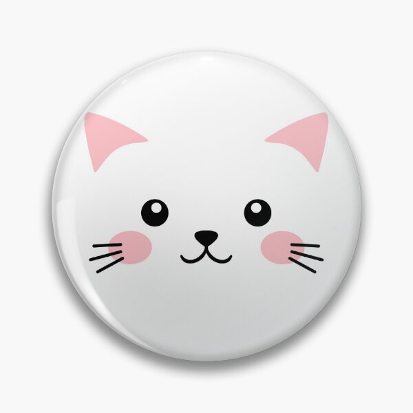 Item preview, Cute Kawaii White Cat Face designed and sold by Kate27sun.