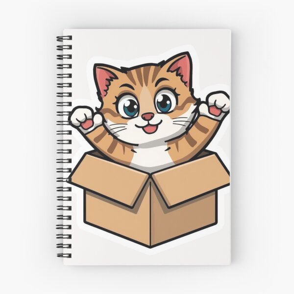 Item preview, Funny kitten peeking out of a box designed and sold by artMadlen.