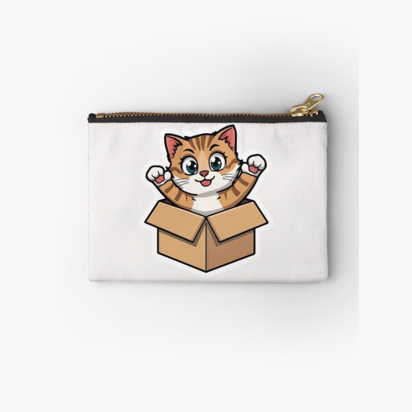 Item preview, Funny kitten peeking out of a box designed and sold by artMadlen.