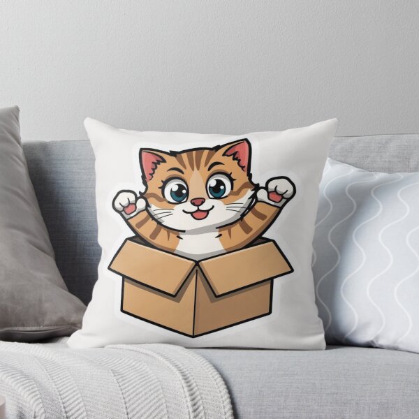 Item preview, Funny kitten peeking out of a box designed and sold by artMadlen.