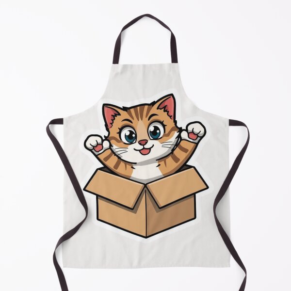 Item preview, Funny kitten peeking out of a box designed and sold by artMadlen.