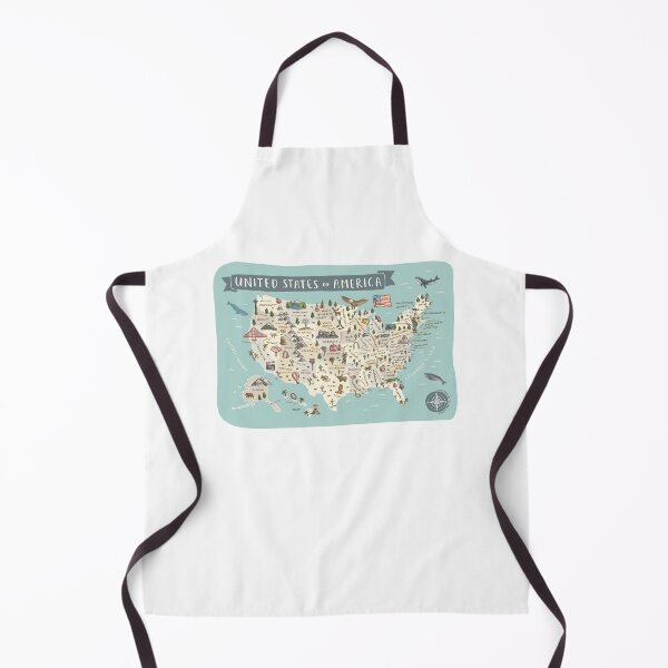 Item preview, Map of USA - Teal designed and sold by Those Pencil Shavings.