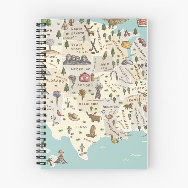 Item preview, Map of USA - Teal designed and sold by Those Pencil Shavings.