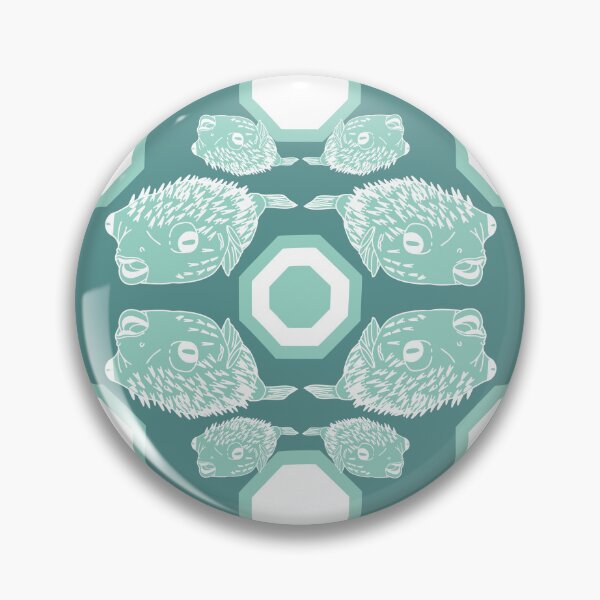 Item preview, death by blowfish in green designed and sold by maliapolsterart.