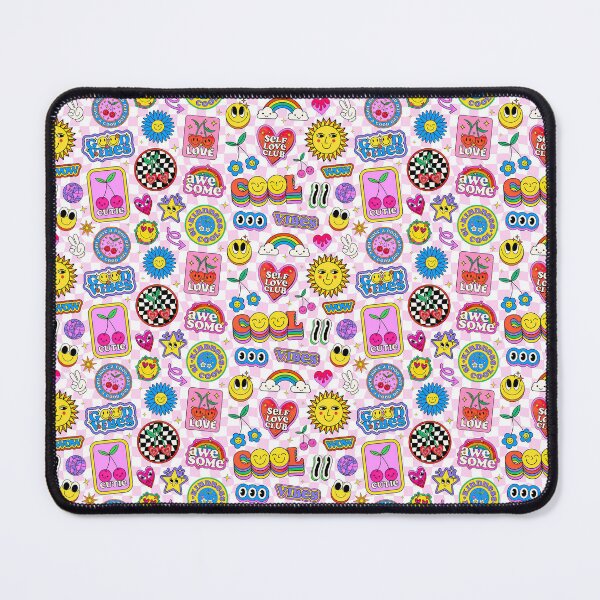 Item preview, 90s Pattern, Cool Y2K Seamless Pattern Stickers Collage Background. Pop Art Groovy Patches  Pattern designed and sold by graphic-genie.