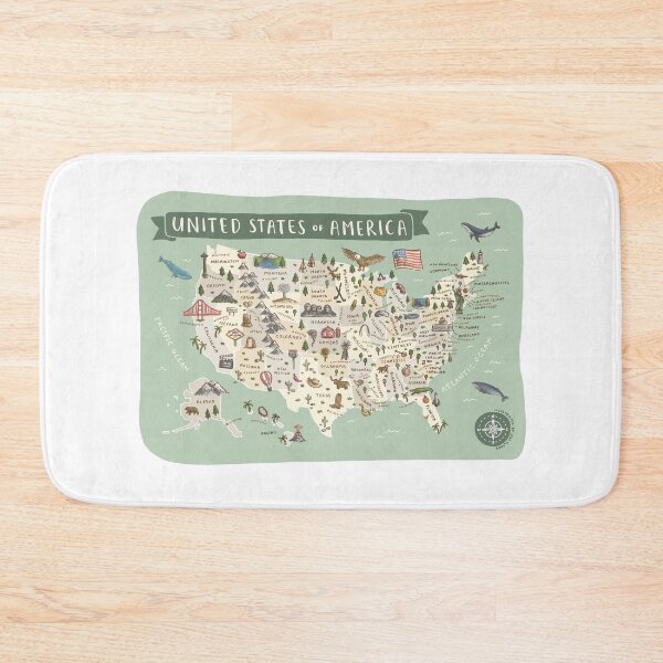 Item preview, Map of USA - Green designed and sold by Those Pencil Shavings.