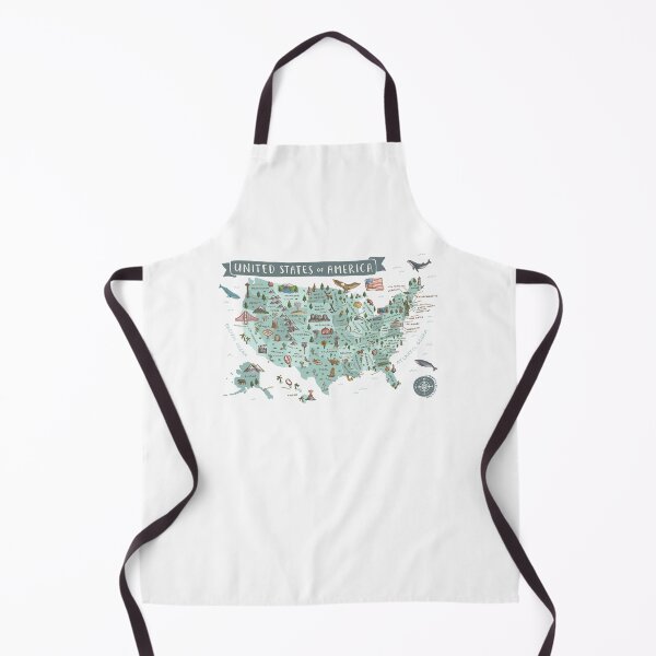 Item preview, Map of USA - Teal designed and sold by Those Pencil Shavings.