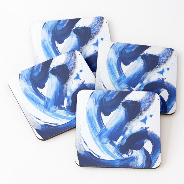 Item preview, Dynamic Deep Blue Abstract Brushwork designed and sold by Nytheris.