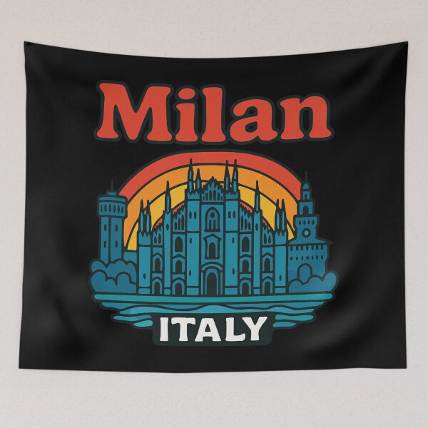 Item preview, Milan Italy Retro Travel designed and sold by TomFrontierArt.