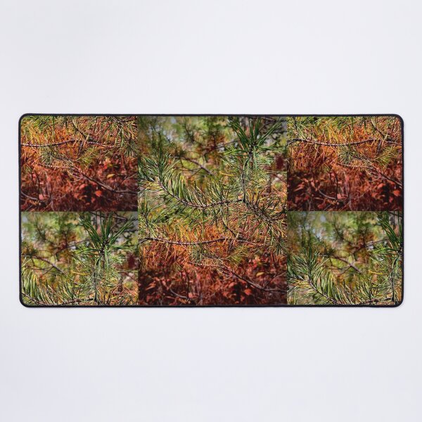 Item preview, Fall Pine Forest - Orange and Green Pine Needle Photography  designed and sold by CozyLilCrafts.