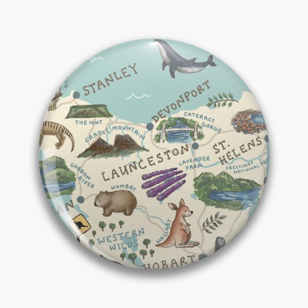 Item preview, Map of Tasmania - Teal designed and sold by Those Pencil Shavings.