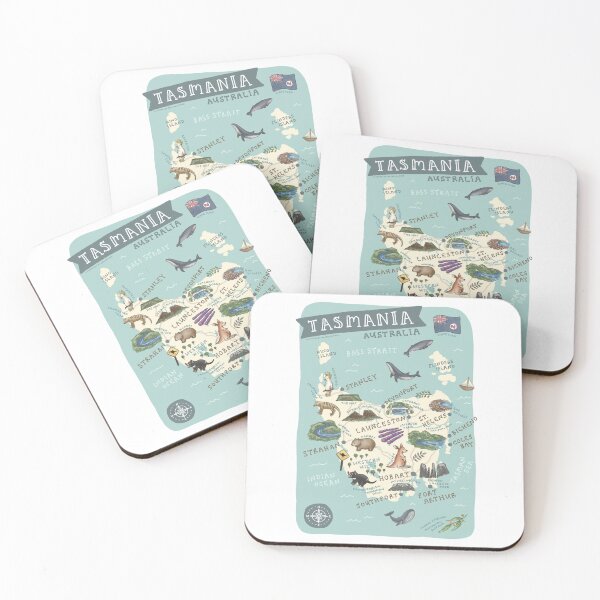 Item preview, Map of Tasmania - Teal designed and sold by Those Pencil Shavings.