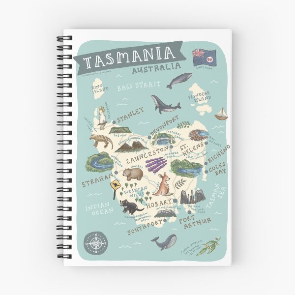 Item preview, Map of Tasmania - Teal designed and sold by Those Pencil Shavings.
