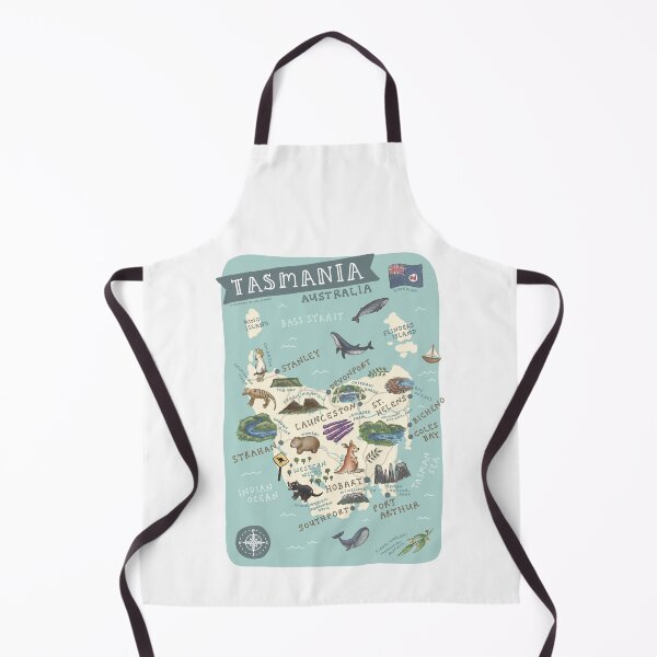 Item preview, Map of Tasmania - Teal designed and sold by Those Pencil Shavings.