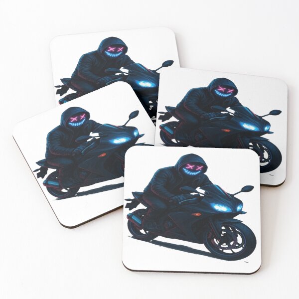 Item preview, Neon Rider – The Ghost of the Streets designed and sold by GlowAIDesigns.