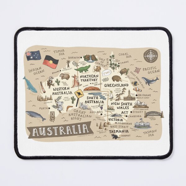 Item preview, Map of Australia - Beige designed and sold by Those Pencil Shavings.