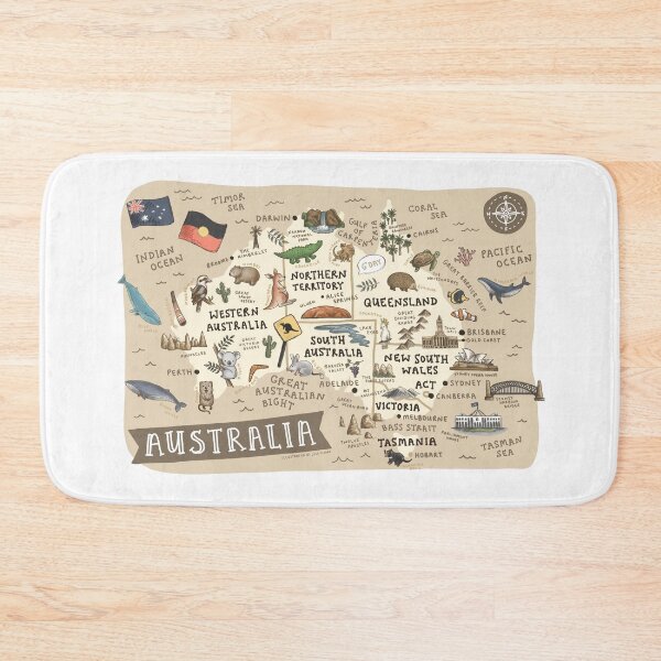 Item preview, Map of Australia - Beige designed and sold by Those Pencil Shavings.