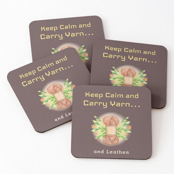 Item preview, Keep Calm and Carry Yarn… and Leather - leather sewing designed and sold by TaurusC95.