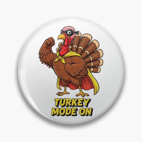 Item preview, Superhero Turkey - Turkey Mode On Funny Thanksgiving Feast designed and sold by zoughlal.