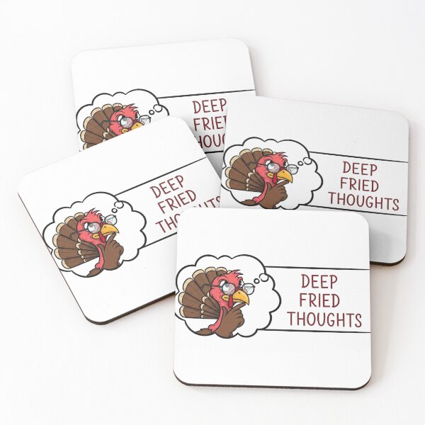 Item preview, Thinking Turkey with Glasses - Deep Fried Thoughts Funny Philosophy designed and sold by zoughlal.