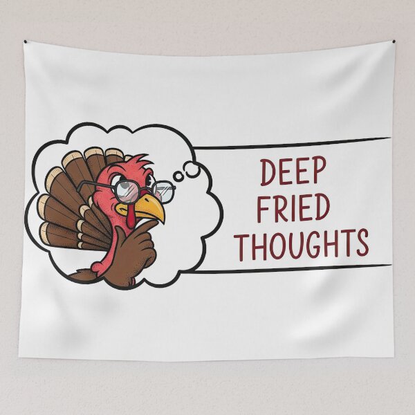 Item preview, Thinking Turkey with Glasses - Deep Fried Thoughts Funny Philosophy designed and sold by zoughlal.