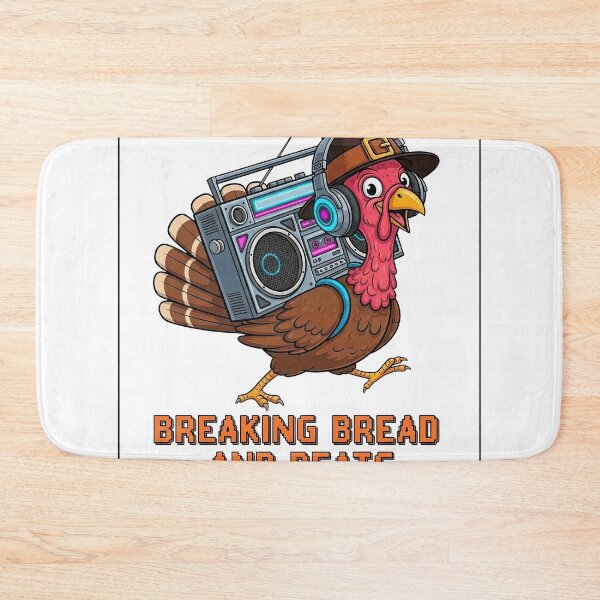 Item preview, DJ Turkey with Boombox - Breaking Bread and Beats Groovy Thanksgiving Vibe designed and sold by zoughlal.