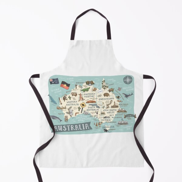 Item preview, Map of Australia - Teal designed and sold by Those Pencil Shavings.
