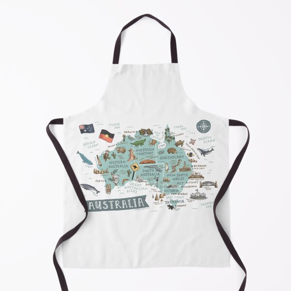 Item preview, Map of Australia - Teal designed and sold by Those Pencil Shavings.